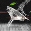 5Pcs 304 Stainless Steel Oil Liquid Funnel Wide Mouth Wine Funnel  Oil Filling