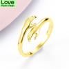 New Creative Personality Simple Fashion 925 Sterling Silver Jewelry Hug Hand Peace Love Exquisite Opening Rings R092