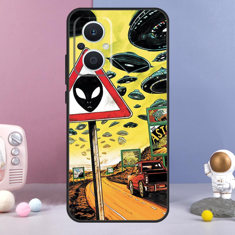 Cartoon Alien Funda For OPPO Reno 13 F 11F 12F 14F 10 11 12 14 Pro 7 8 Lite OPPO Find X6 X5 X8 X9 Pro Case