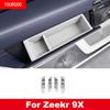 Для Zeekr 9X 2025 2026 Силиконовый ящик для хранения в дверях автомобиля Предотвращение шума Скрытое хранение Аксессуары для интерьера