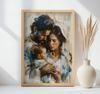 Warmth of the Holy Family Poster Warmth of the Holy Family Poster, 30X40 Cm, Gold Aluminum Frame, 230 Gsm Matte Paper