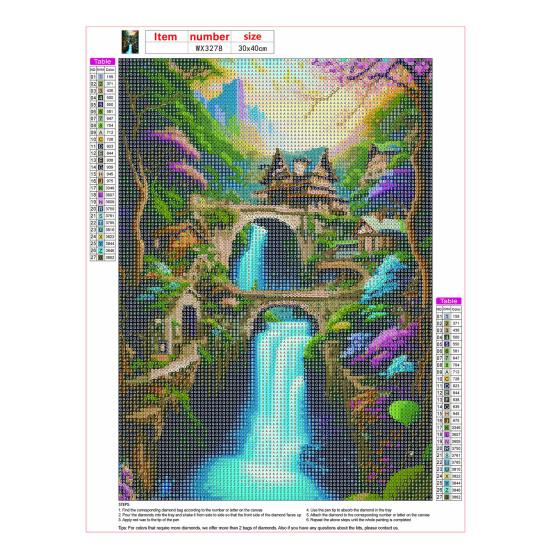 5D Красочные стразы Алмазный художественный комплект Вышивка Цветок Бабочки Водный пейзаж Узор DIY Ремесло Взрослые дети Набор для рисования стразами