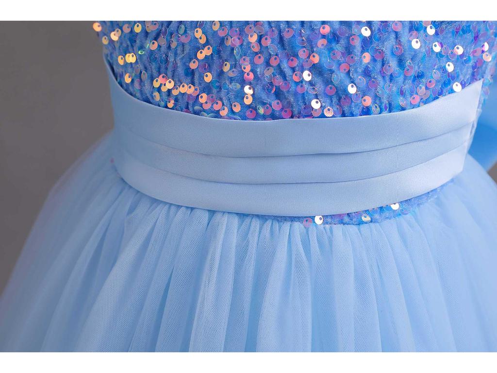 Девичье вечернее платье принцессы с пайетками 2025