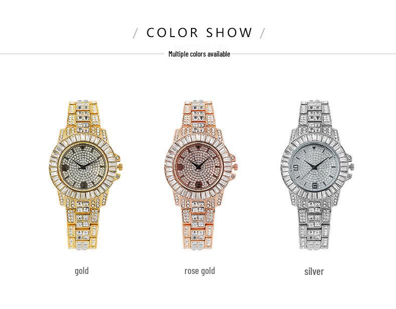Women's Fashion Rhinestone Quartz Wristwatch - Full Diamond Style