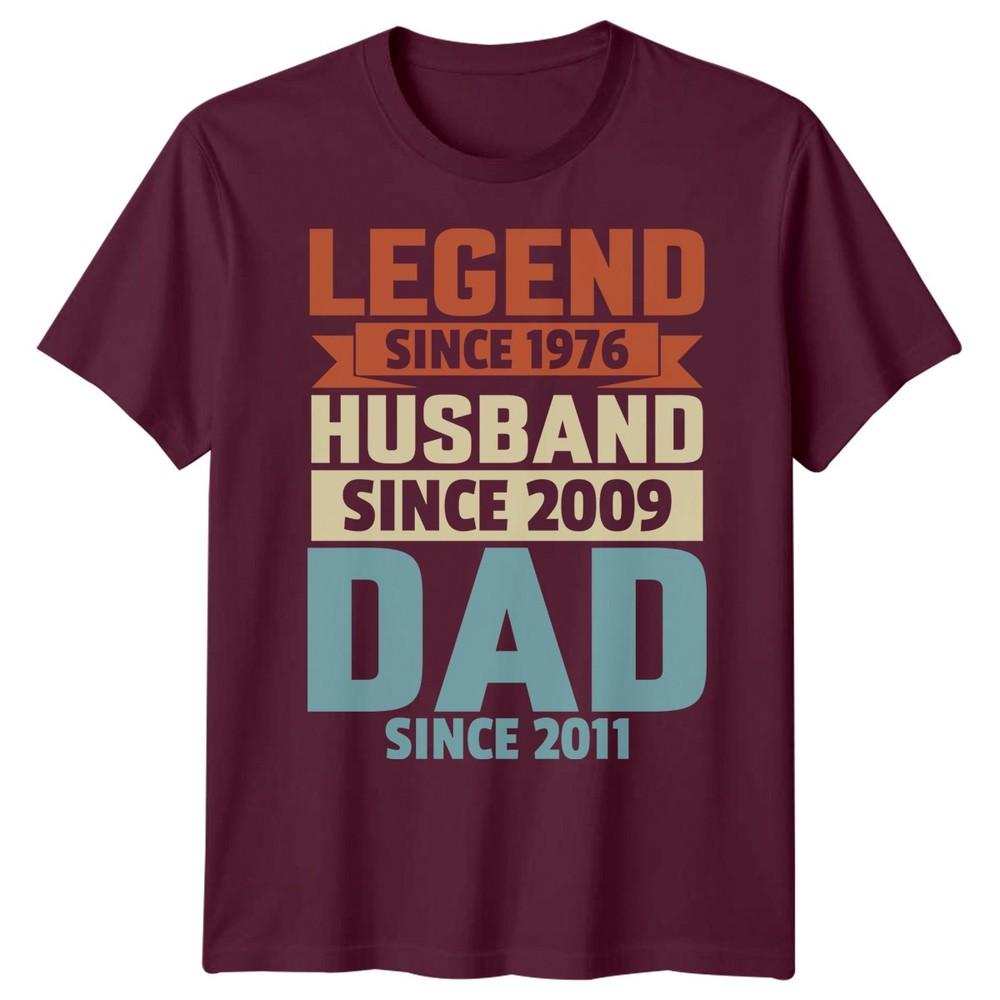 Legend Since 1976 Husband Dad Life Milestones Unisexs TShirt