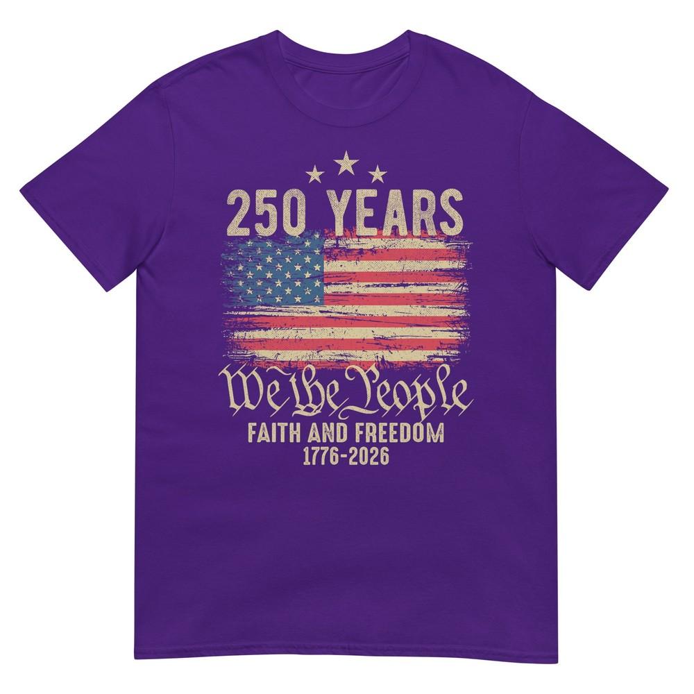 250 Years American Flag 1776 2026 Patriotic 4th Of July TShirt