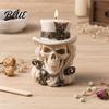 Высококачественная силиконовая форма 3D Череп ковбоя, Хэллоуинский скелет-свеча для эпоксидной ароматерапевтической смолы, Изготовление, Мыло, Глина, Литье воска, Дом