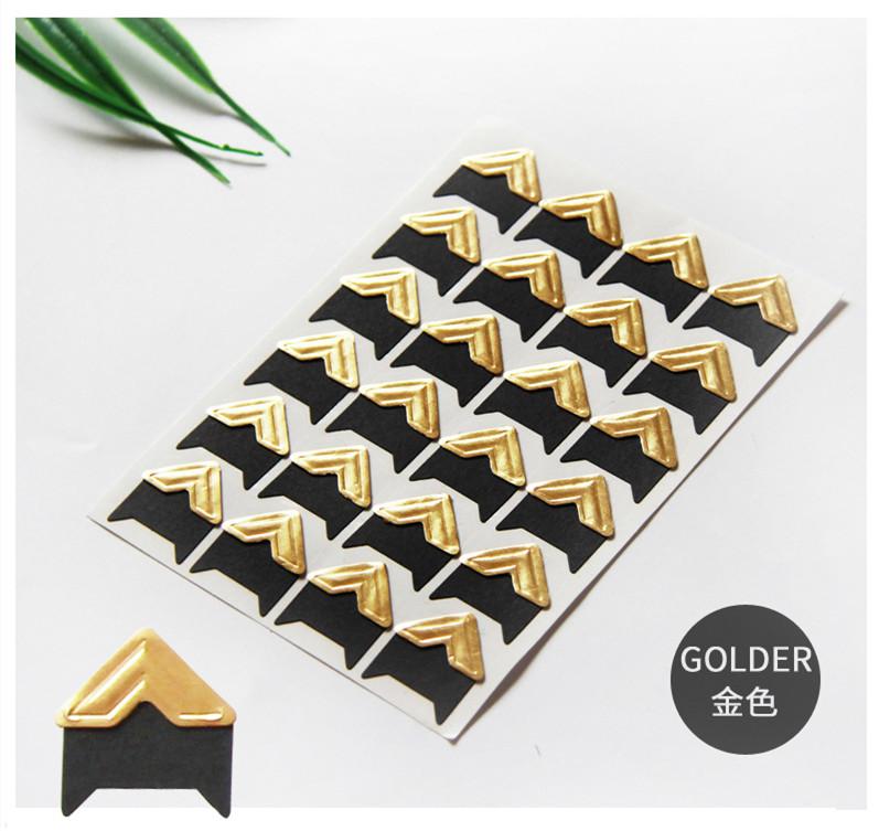 Горячие 120 шт. самоклеящиеся наклейки на уголки для фоторамок, уголки для альбомов и фотографий