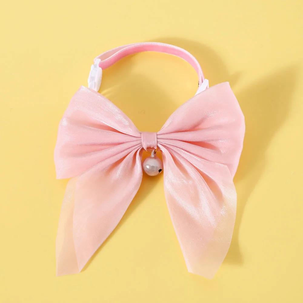 Кошачий ошейник с колокольчиком и стильным галстуком-бабочкой, отрывной кошачий ошейник, аксессуары для кота, кошки, маленьких котят, костюм для щенка для питомца-мальчика, питомца-девочки