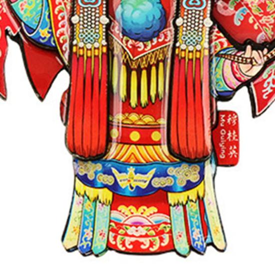 Peking Opera Character Refrigerator Magnet Chinese Style Wooden Peking Opera Role Fridge Magnet Home Kitchen