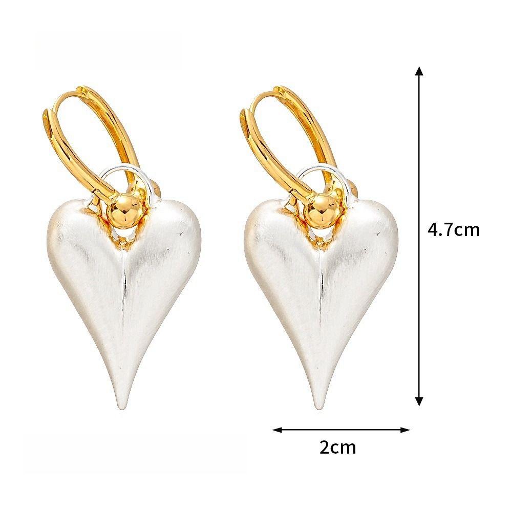 Love Pendant Heart Hoop Earrings Geometry Hearts Earringdrop Fashion Metal Filigree Earrings  Women