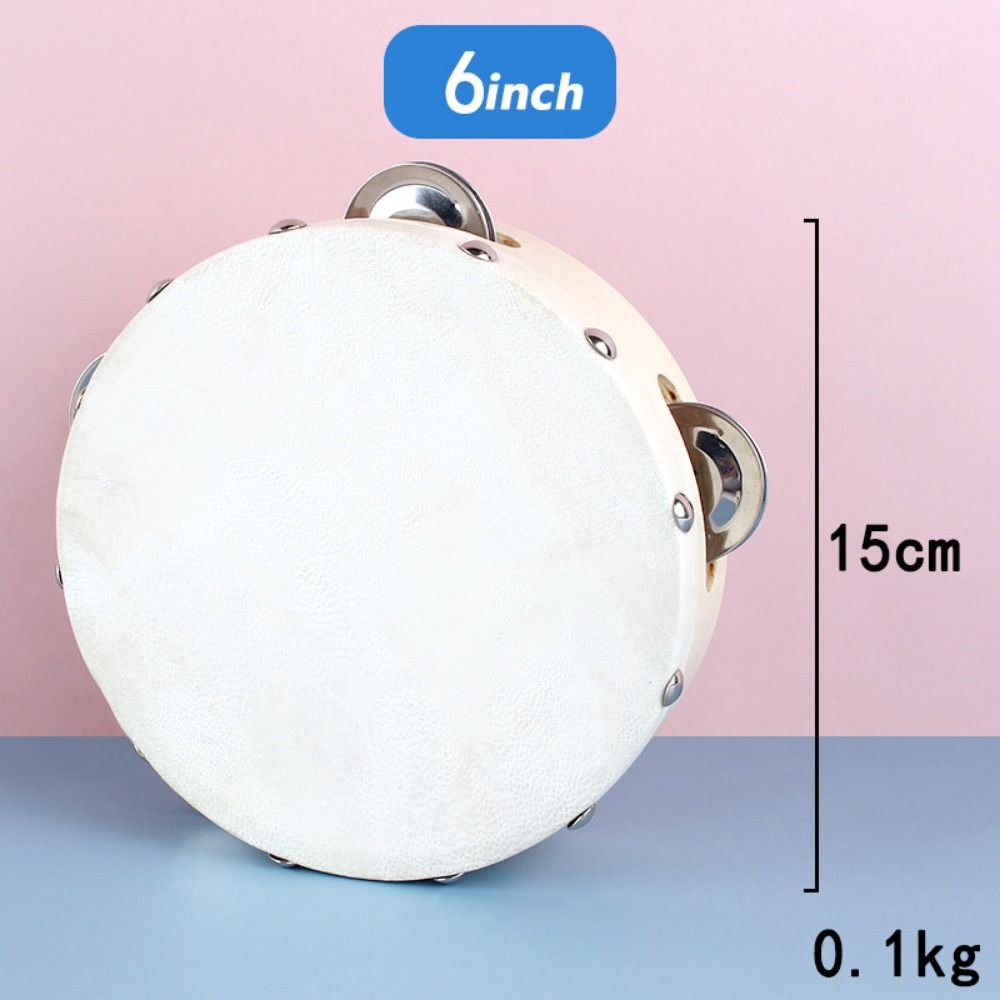 Барабанная мембрана из овчины Тамбурин Деревянный Однорядный Тамбурин Ручной Тамбурин Музыкальные инструменты