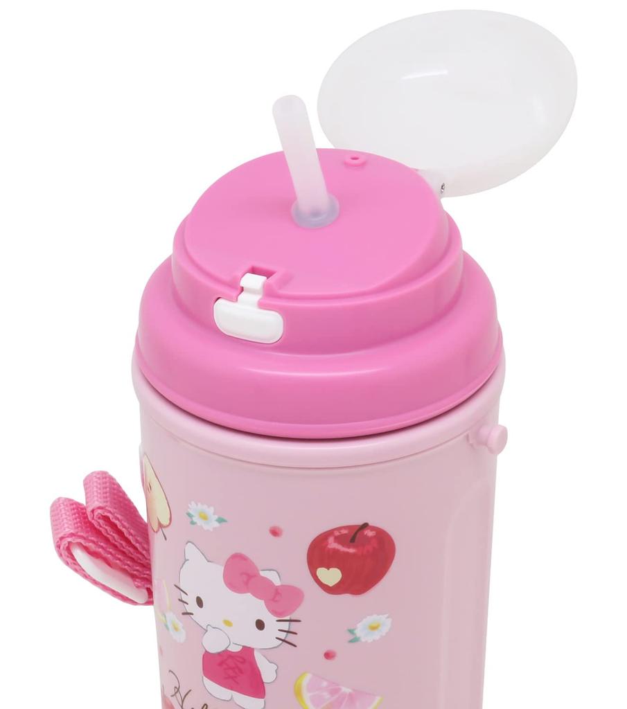 OSK Бутылка для воды с трубочкой 450 мл Hello Kitty Fruit (холодный тип) СК-450С
