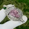 Friendship Day Sale Pink Tourmaline Gemstone Chrome Diopside Pendant 925 Silver
