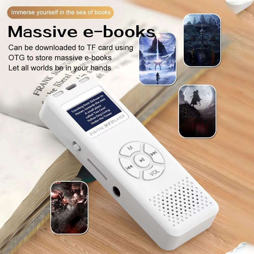 MP3-плеер для студентов большой емкости со встроенным динамиком, однотонный MP3-плеер, простой длинный мини-плеер, подарок для детей