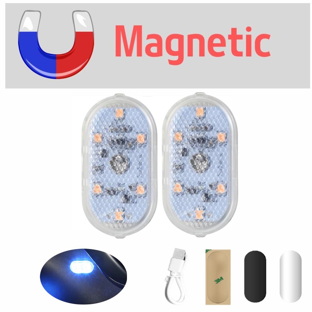2 шт. Хлебный свет Светодиодная подсветка багажника Подсветка для ног Магнитный сенсорный светильник Светодиодная подсветка салона автомобиля Подсветка крыши автомобиля