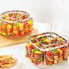 304 Stainless Steel Folding Air Fryer Grill Rack 24/28 Skewer Square/Round Air Fryer Grill Bracket Vertical