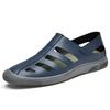 Men's Shoes, Sandals, Hollowed-out Ventilation Holes, Hole Shoes, Bag Head, Foot Cover, Leather Surface, Outdoor Casual Beach Shoes, Light White.