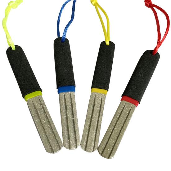 Fishing Whetstone Double Sided Fishing Hook Sharpener Fishhook Sharpening Grinding Stone Diamond-Material File Cutter Sharpening Tool Accessories