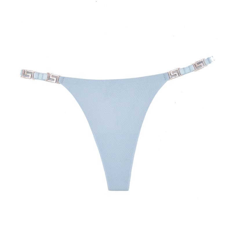 Women Sexy Panties Low-waist Diamond Chain Underwear Metal Decoration G String Thong Female Temptation Lingerie Intimates