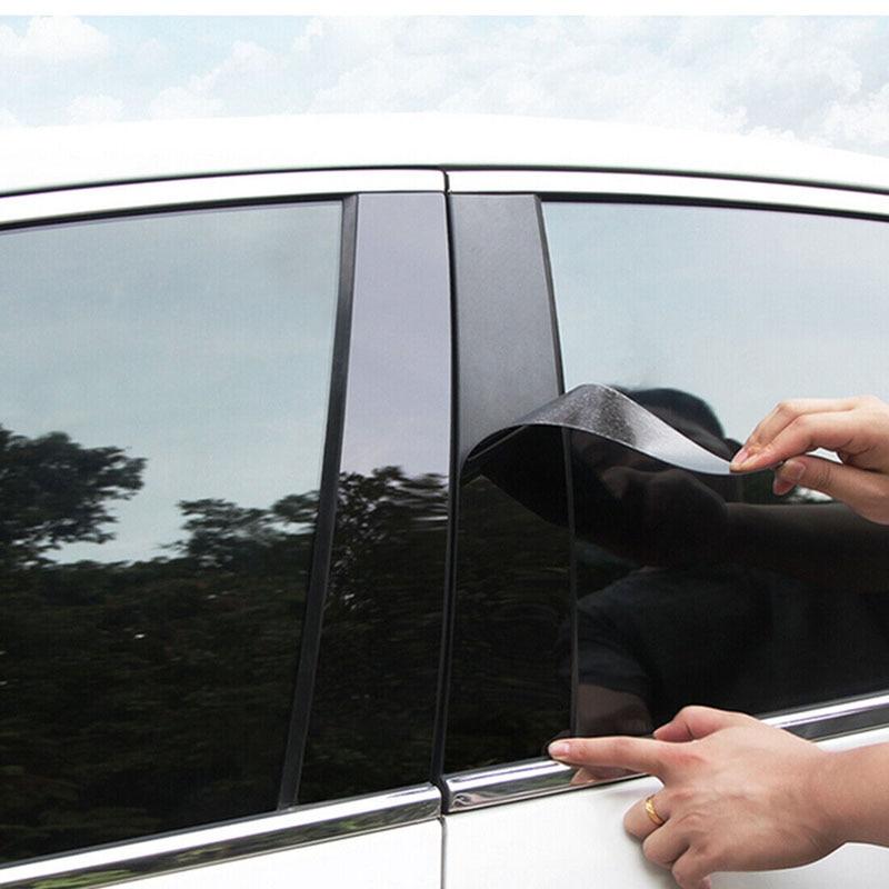 Car Pillar Posts for Honda Civic Sedan EU/ES/EP/EM 2001 2002 2003 2004 2005 Glossy Black Door Window Trim Cover Stickers Styling