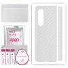 apgo Protective Skin Sticker for the Back Compatible with Samsung Galaxy Z Fold 3, Wrap Film, Foil, Vinyl - Pattern Transparent Carbon