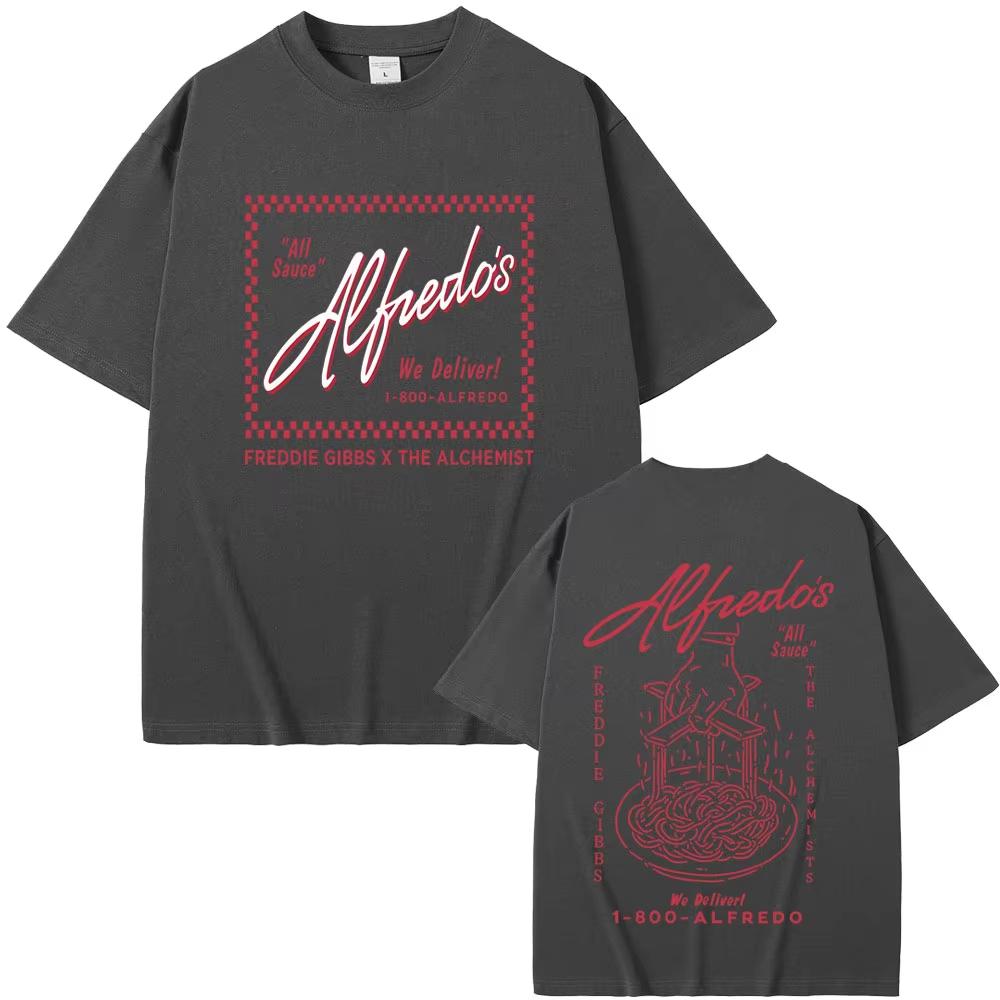 Rapper Freddie Gibbs and The Alchemist Alfredo The Tour T Shirt Unisexs Women Hip Hop Fashion Pop Music Tshirt Pop music Tshirts
