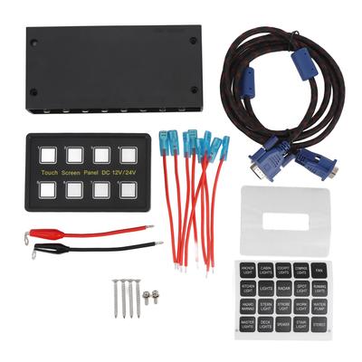 Панель переключателей на 8 кнопок DC12V-24V, IP68, водостойкая, высокая стабильность, светодиодная, с сенсорным управлением, для автомобиля, грузовика, фургона