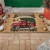 Christmas Pickup Truck with Tree Print Mat, Thick Sponge Anti-Slip Pad, Soft Absorbent Rug for Bedroom Living Room Holiday Decor