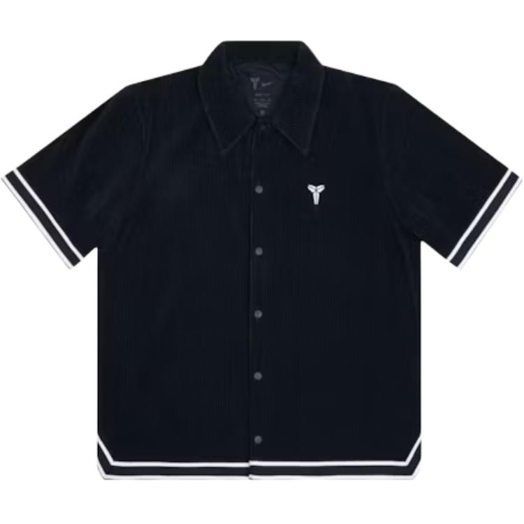 Nike Kobe Плиссированный Топ для Баскетбола с Коротким Рукавом Черный/Белый Мужские Топы IB0020-010