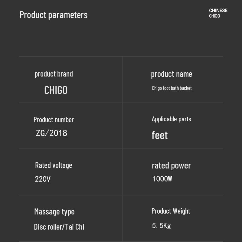 Chigo Space Gray Foot Spa Massager with Automatic Heating, Constant Temperature, Deep Basin, Calf-High Design, and Rollers.