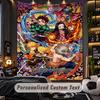 Personalized Wall Tapestry,Demon Slayer Custom Printed Name, Fabric Wall Art For Indoor Room Backdrop