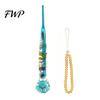 Knitting Tool Ergonomic Handle Floral Resin Crochet Hook, Dried Flower Clear Hand Sore Prevention Metal Head Hook with Beaded Wristlet for Arthritis