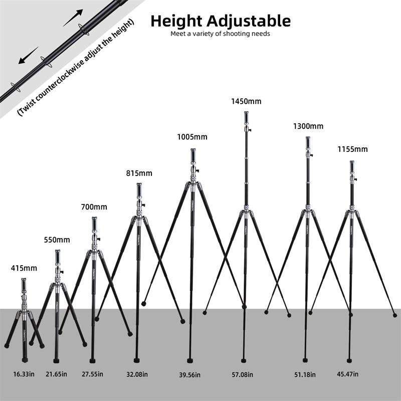 COMAN MT55 удлиняющая селфи-палка-штатив с зажимом для телефона iPhone Samsung Camera Cellphone Stand Tripods для прямой трансляции видеоблога