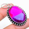 Bi-Color Tourmaline Gemstone Handmade 925 Sterling Silver Pendant 2.17" i6R21