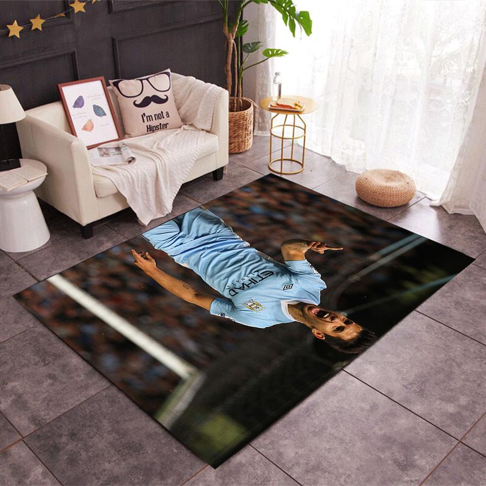 Dynamic Soccer Player Artwork Carpet Suitable for Balcony Decorate room Kitchen Playrooms Antislip Carpet Decorate Offices Wedding Party Gift