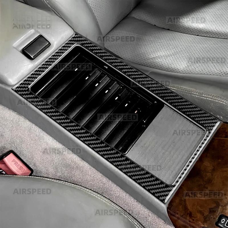Real Soft Carbon Fiber Sticker For Mercedes Benz SL R129 1990-1994 1995 1996 1997 1998 1999 2000 2001 2002 Car Storage Box Panel.