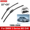 2 дворника 22" 20" передние дворники сменные для BMW 3 серии M3 E46 1998-2006 щетки стеклоочистителя оригинальное оборудование щетка стеклоочистителя