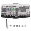 4 Way Audio Fuse Box with LED Indicator Car Audio Accessories for ATVs UTVs Caravans Trailers Ships
