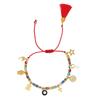 2025 Year of the Snake Lucky Red String Handmade Beaded Bracelet Set with Evil Eye for Couples