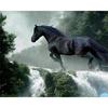 Алмазная картина Лошадь Полный круглый Алмазная вышивка Животные Картина 5D Diy Мозаика Горный хрусталь