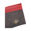 New COACH Coated Canvas Card Holder Mini Women's Red CW870-IMXD0
