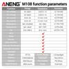 Новый многофункциональный цифровой мультиметр ANENG M108 Профессиональный 4000 отсчетов Мини Авто AC/DC Вольтметр Сопротивление Емкость Электрический Тестер Инструменты