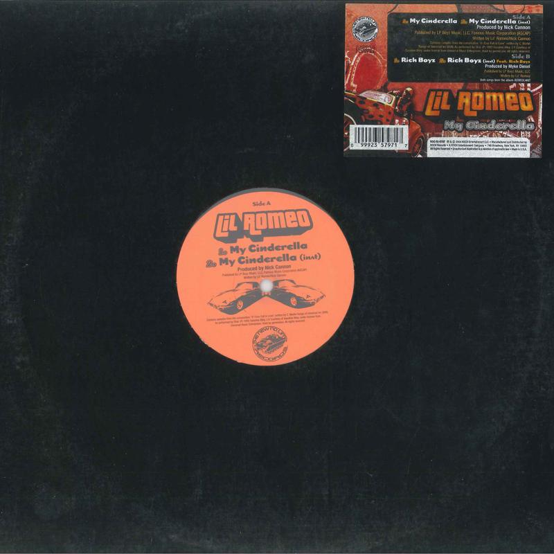 12-дюймовая пластинка LIL ROMEO My Cinderella Rich Boyz KOCSI5797 THE NEW NO LIMI 1992 US Rap HipHopRB Б/у