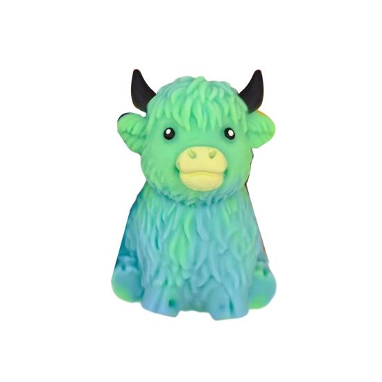 Игрушка для снятия стресса «Шотландская корова» Медленно поднимающаяся сжимаемая игрушка «Шотландский бык» Сжимаемый животный мячик-антистресс Подарок для любителей коров