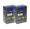 Set of 2 SCHWALBE 700 X 28/45C Tubes, 50mm Presta, 17SV-ML (fixed Valve)