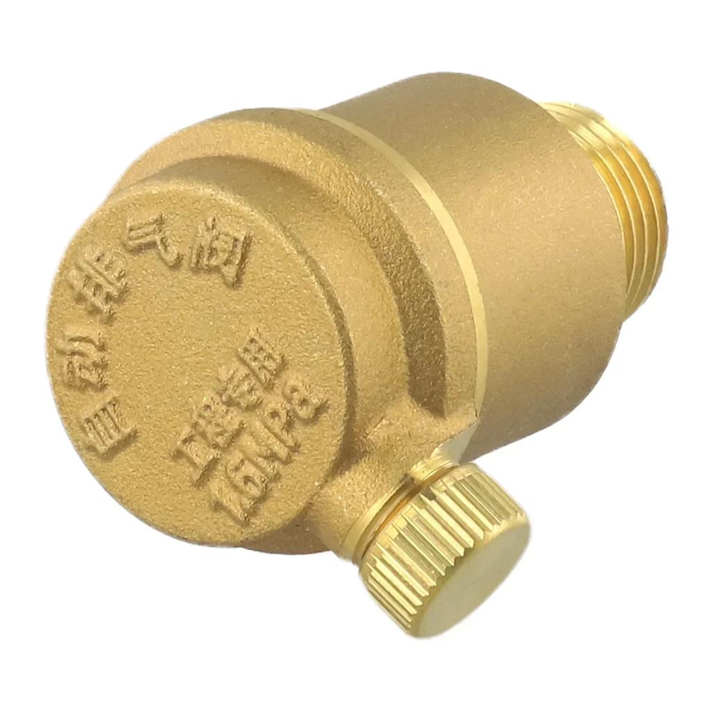 Brass Solar Water Heater Air Vent Valve, Automatic Pressure Release Hot & Cold Water Systems Low Pressure Vessels