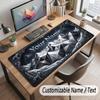 Mountain Landscape Theme Customized Mouse Pad Personalized Print Name Text Desk Mat For Home Office Table Decor