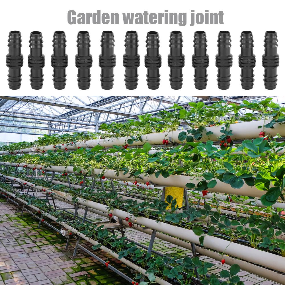 Соединитель для полива 16 мм с прямым штуцером для ремонта шланга с зазубринами (12шт)