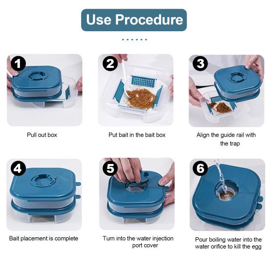 Ловушка для тараканов, прозрачная крышка, широкий вход, пористая конструкция, универсальная приманка на 360 градусов, ящик для ловли тараканов, кухонные принадлежности